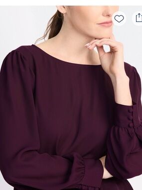 Fortune+Ivy Plum Long Sleeve Top